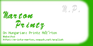 marton printz business card